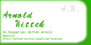 arnold wittek business card